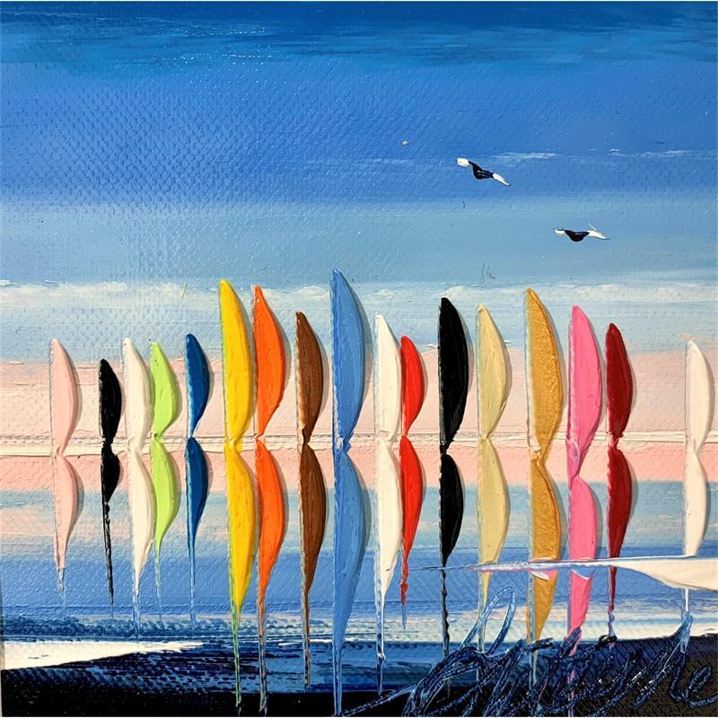 Painting je t'aime en mer by Fonteyne David | Painting Figurative Oil Landscapes