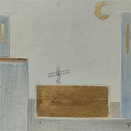 Peinture A mezzanotte sai par Roma Gaia | Tableau Figuratif Mixte minimaliste, scènes de vie