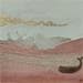 Peinture Mutabilis par Roma Gaia | Tableau Figuratif Marine Animaux Minimaliste Carton Sable