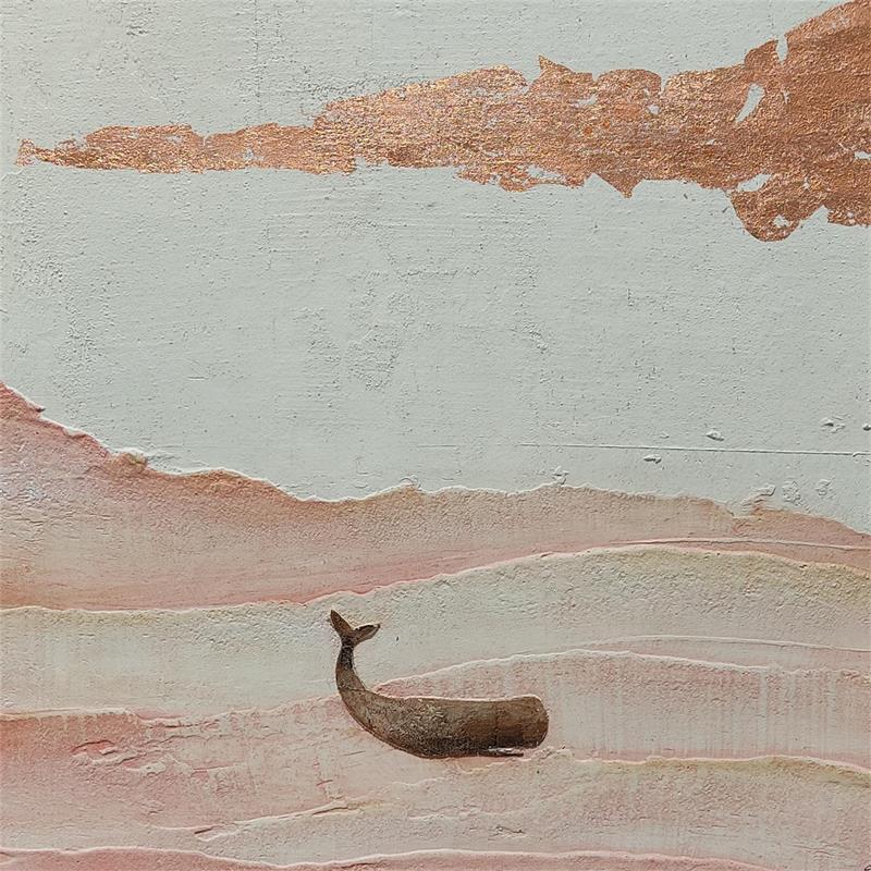 Gemälde Paloma von Roma Gaia | Gemälde Figurativ Tiere Minimalistisch Pappe Sand
