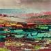 Painting Marée basse by Levesque Emmanuelle | Painting Abstract Landscapes Marine Oil