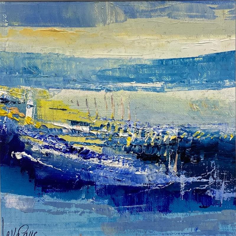 Painting Les bateaux dansent by Levesque Emmanuelle | Painting Abstract Oil Marine