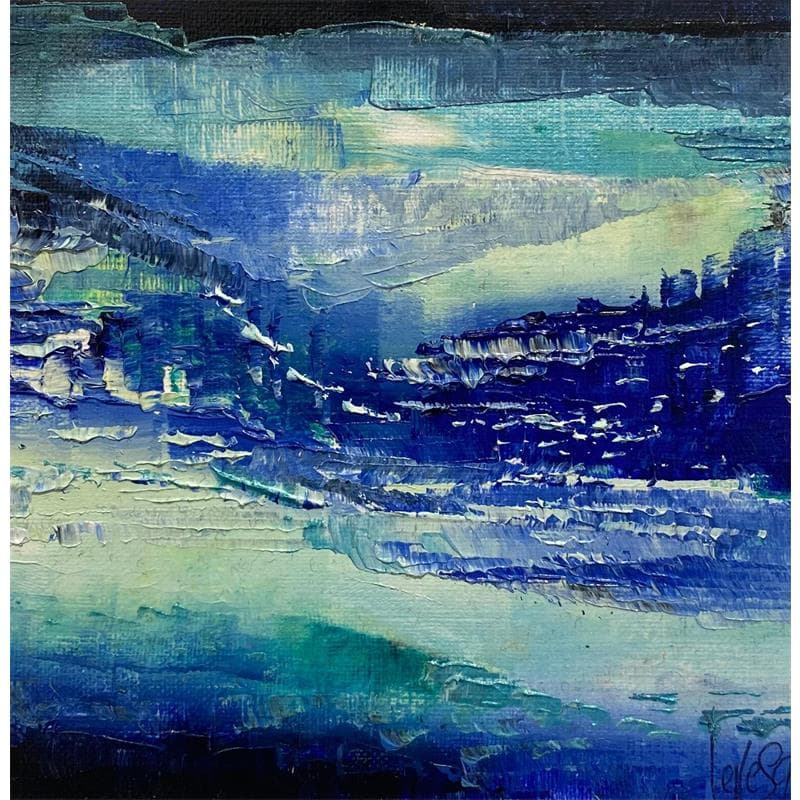 Gemälde A flanc de colline von Levesque Emmanuelle | Gemälde Abstrakt Öl Marine
