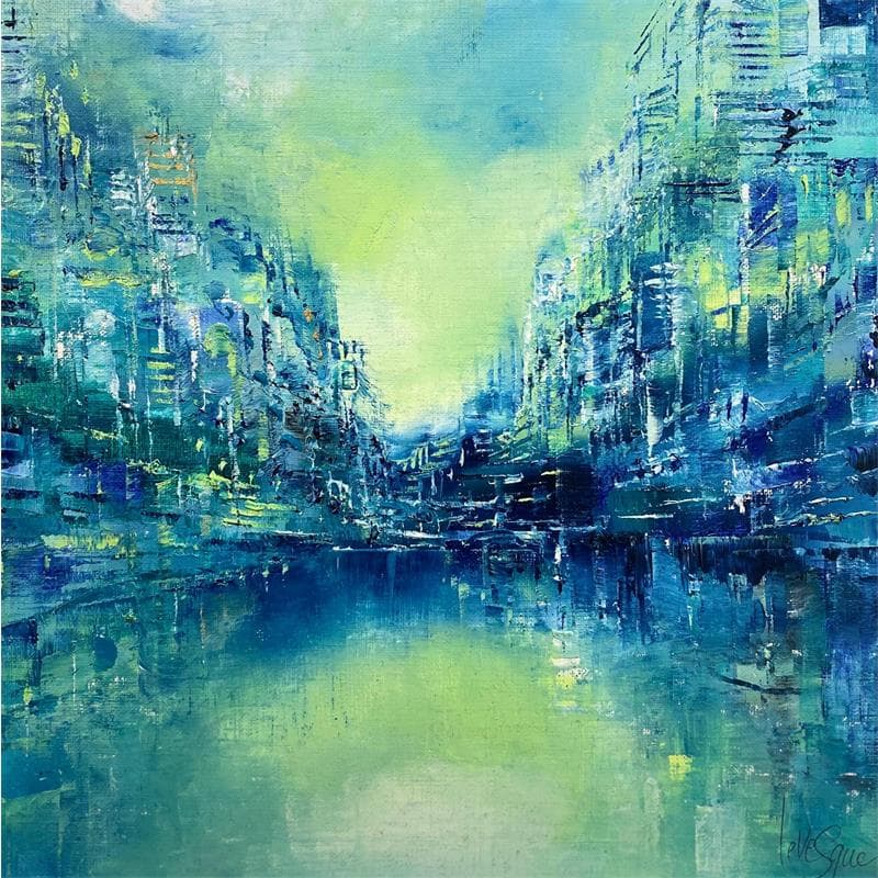 Painting Transparence by Levesque Emmanuelle | Painting Abstract Urban Oil