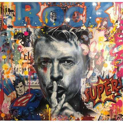 Peinture Rocky pop David par Novarino Fabien | Tableau Pop Art Mixte icones Pop