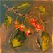 Peinture CERISES par Morales Géraldine | Tableau Figuratif Natures mortes Huile Acrylique