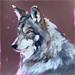 Painting LE LOUP by Morales Géraldine | Painting Figurative Animals Oil Acrylic