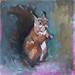 Painting ECUREUIL by Morales Géraldine | Painting Figurative Animals Oil Acrylic