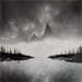 Painting Peacefully by Rey Julien | Painting Figurative Landscapes Black & White Wood Acrylic