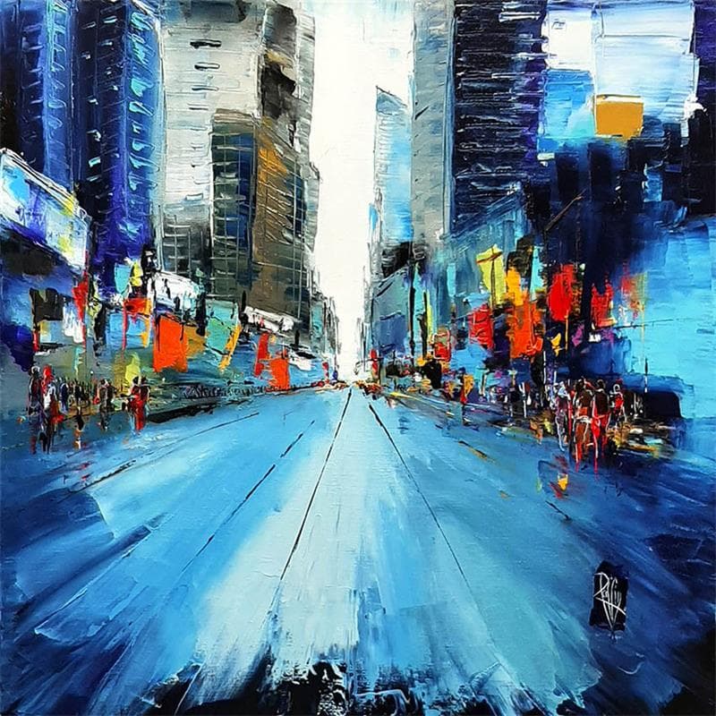 Painting New York City by Raffin Christian | Painting Figurative Oil Urban