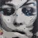 Painting The face by Doisy Eric | Painting Street art Pop icons Graffiti Cardboard Acrylic