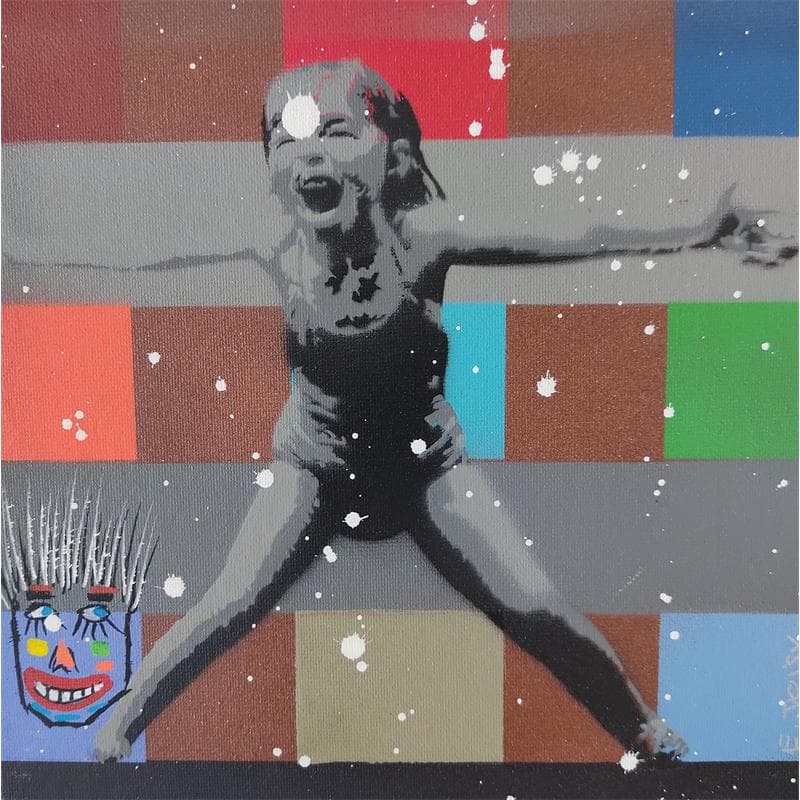 Painting Happy Child  by Doisy Eric | Painting Street art Acrylic, Graffiti Pop icons