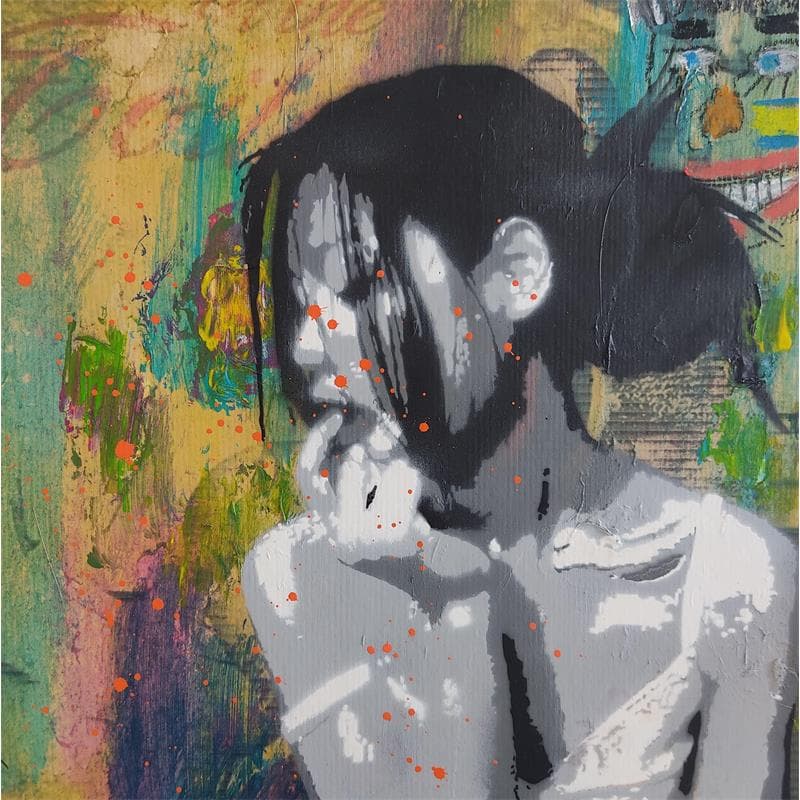 Painting Sensual by Doisy Eric | Painting Street art Acrylic, Graffiti Portrait