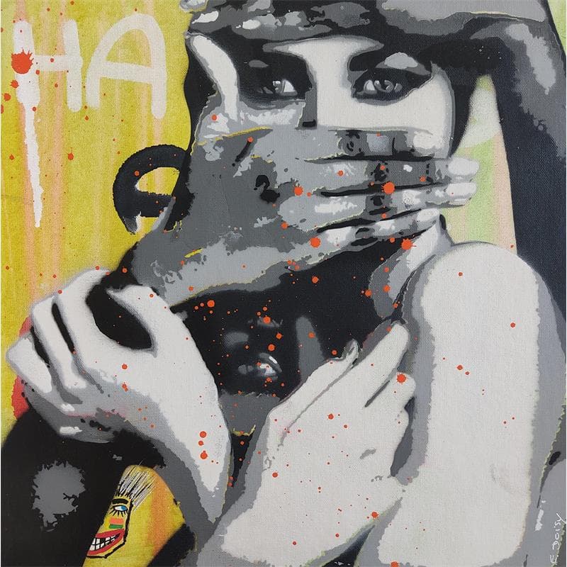 Painting Hand or eyes by Doisy Eric | Painting Street art Portrait Graffiti Acrylic
