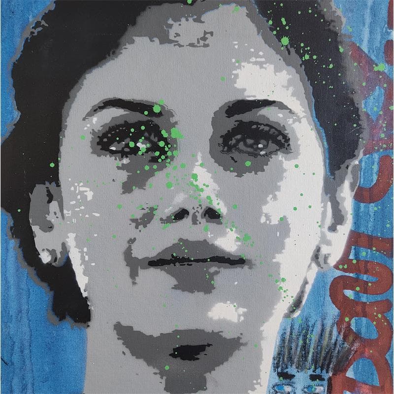 Peinture Don't cry par Doisy Eric | Tableau Street Art Portraits Graffiti Acrylique