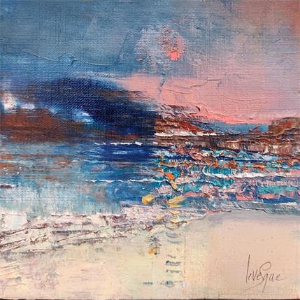 Painting Bain de minuit by Levesque Emmanuelle | Painting Abstract Oil Landscapes, Marine