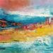 Painting Vaguelettes by Levesque Emmanuelle | Painting Abstract Oil Landscapes