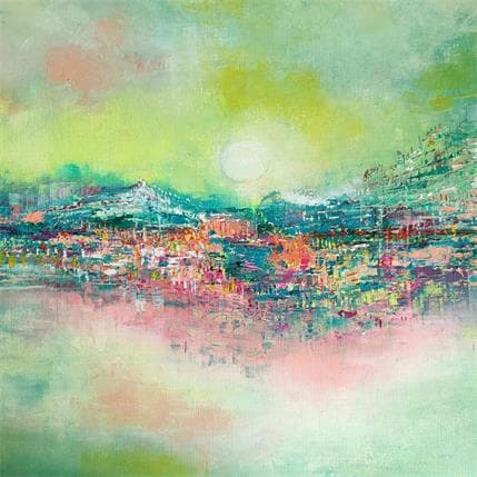 Gemälde La lune blanche von Levesque Emmanuelle | Gemälde Abstrakt Öl Landschaften