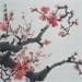 Peinture Red blossom 1 par Du Mingxuan | Tableau Figuratif Mixte Paysages