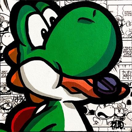 Painting Yoshi by Kalo | Painting Pop art Mixed Animals, Pop icons