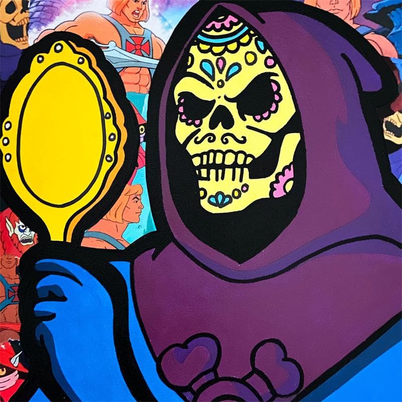 Painting Skeletor by Kalo | Painting Pop-art Gluing, Graffiti, Posca Life style