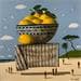 Peinture Coupe de citrons par Lionnet Pascal | Tableau Surréaliste Acrylique natures mortes
