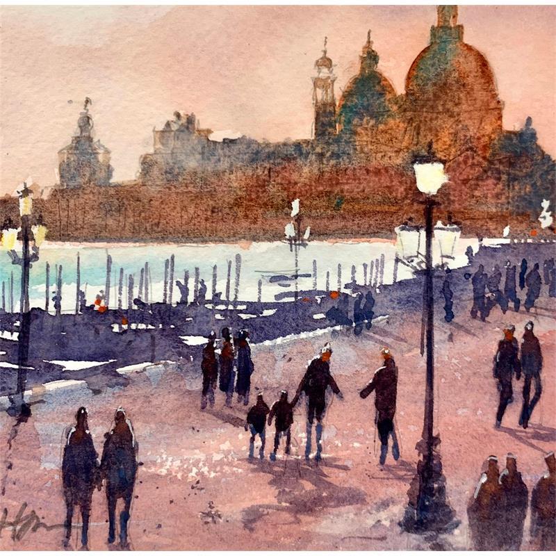 Painting Venice RED by Jones Henry | Painting Watercolor