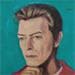 Painting Bowie by Ramat Manuel | Painting Figurative Portrait Acrylic