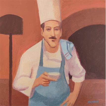 Peinture Cocinero par Ramat Manuel | Tableau Figuratif Acrylique, Huile Portraits