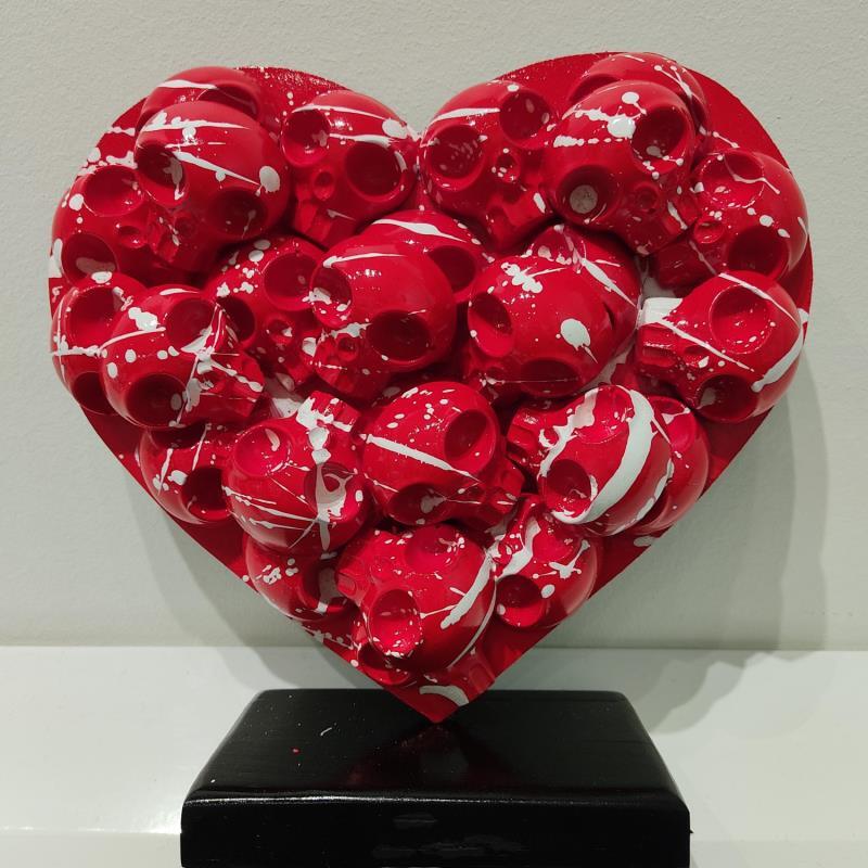 Sculpture Heartskull T2 by VL | Sculpture Pop art Mixed Pop icons