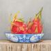 Painting pitayas & delftpot by Gouveia Magaly  | Painting Realism Still-life Oil