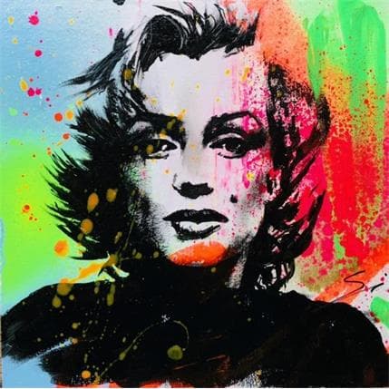 Painting MARILYN II by Mestres Sergi | Painting  Graffiti Pop icons