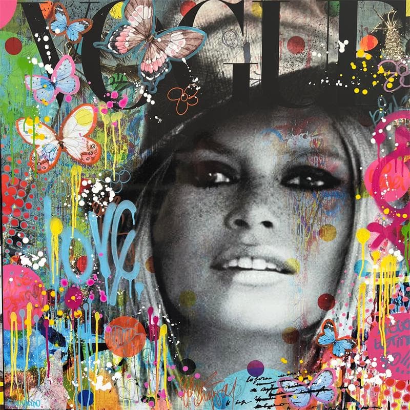 Painting Miss BB by Novarino Fabien | Painting Pop-art Pop icons