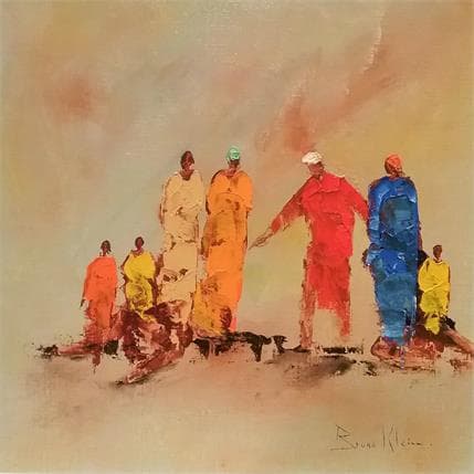 Painting Réunion by Klein Bruno | Painting Figurative Oil Life style