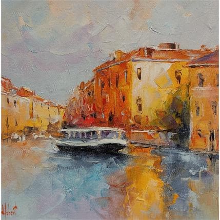 Painting le grand canal by Hébert Franck | Painting Figurative Oil Marine