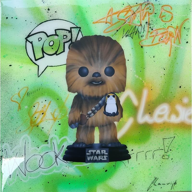 Painting Pop Chewie by Chauvijo | Painting Figurative Acrylic, Graffiti, Resin Pop icons