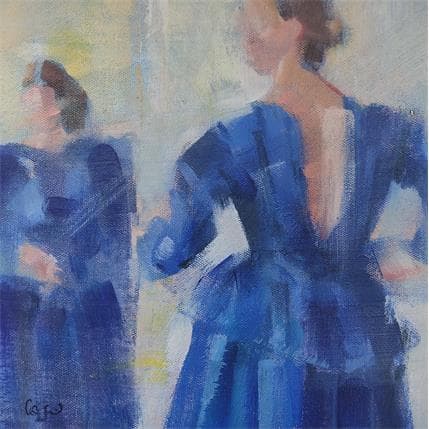 Peinture Blue sisters par Coco Rohart | Tableau Figuratif Mixte