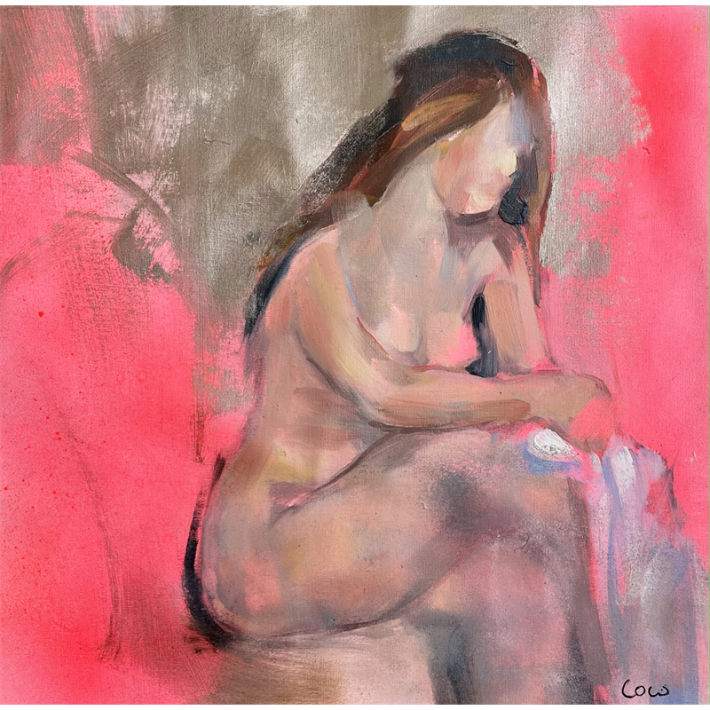 Painting La roue de la fortune by Coco Rohart | Painting Figurative Mixed Portrait Nude