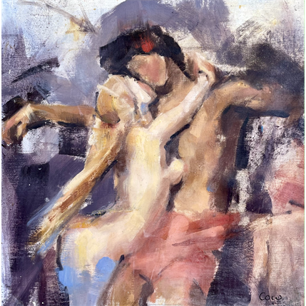 Painting L'amoureux by Coco Rohart | Painting Figurative Mixed Nude