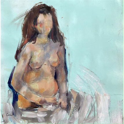 Painting Le soleil II by Coco Rohart | Painting Figurative Mixed Nude, Portrait