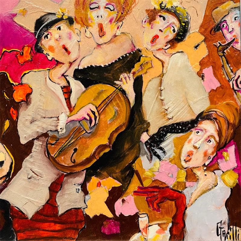 Gemälde Retro-chic party von Garilli Nicole | Gemälde