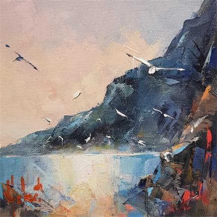 Painting Les falaises by Hébert Franck | Painting  Oil Pop icons