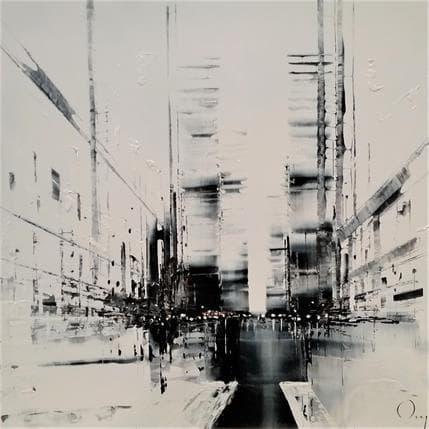 Painting Still here by Rey Julien | Painting Figurative Mixed Black & White, Urban
