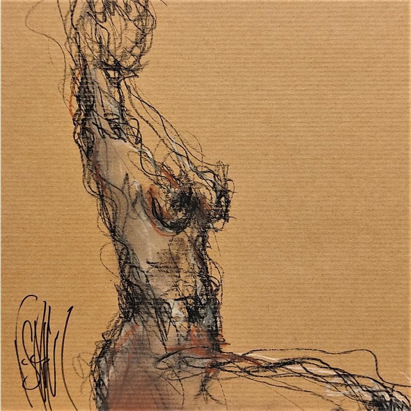 Painting Hélène by Sahuc François | Painting Figurative Acrylic Nude