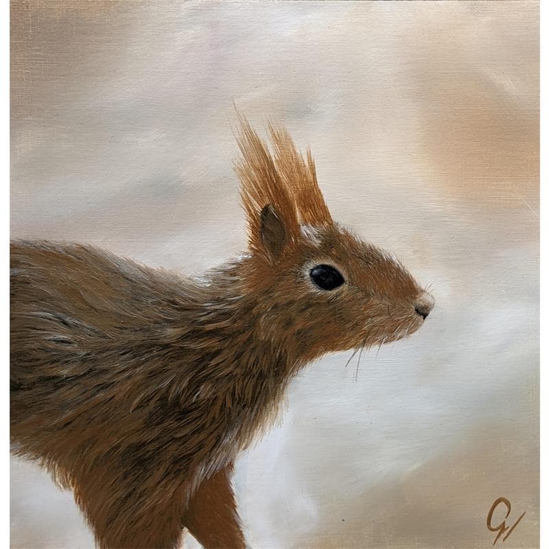 Painting Ecureuil by Pressac Clémence | Painting Figurative Acrylic Animals