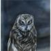 Painting Le hibou by Pressac Clémence | Painting Figurative Acrylic Animals