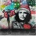 Gemälde Che before Christmas von Chauvijo | Gemälde Figurativ Pop-Ikonen Graffiti Acryl Harz