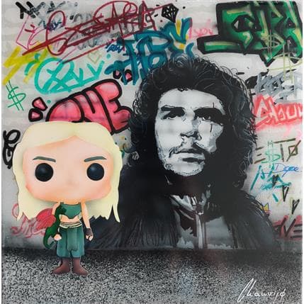 Painting Che G.O.T by Chauvijo | Painting Figurative Mixed Pop icons
