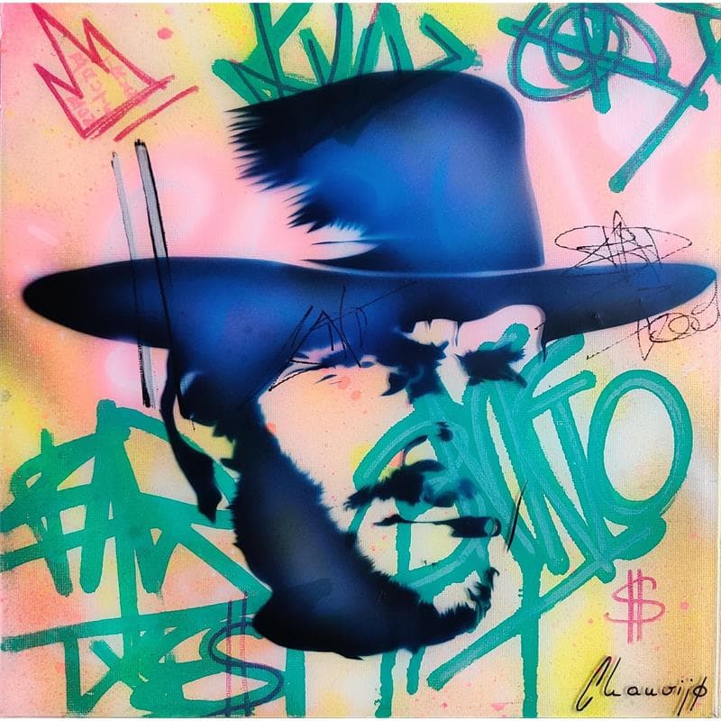 Painting Clint by Chauvijo | Painting Figurative Acrylic, Graffiti, Resin Pop icons