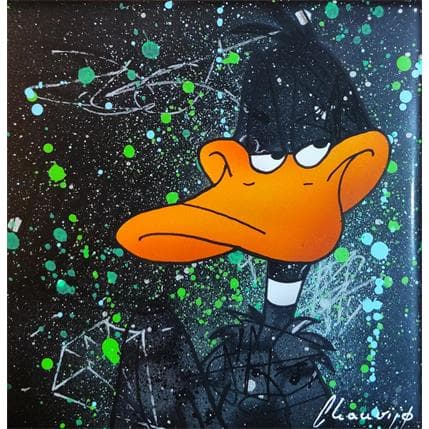 Peinture Daffy par Chauvijo | Tableau Figuratif Mixte icones Pop